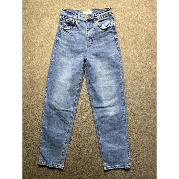 ARDENE Women’s High Rise Baggy Jeans Size 07 – Vintage Blue Denim- Straight Leg - Picture 1 of 11